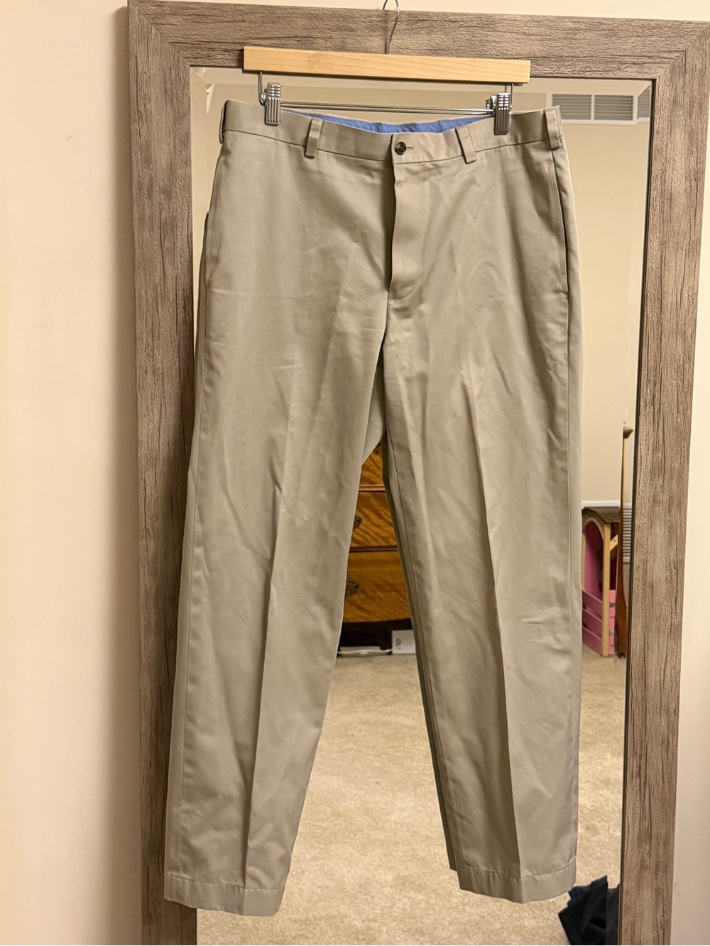 Brooks Brothers Light Khaki Flat-Front Chinos